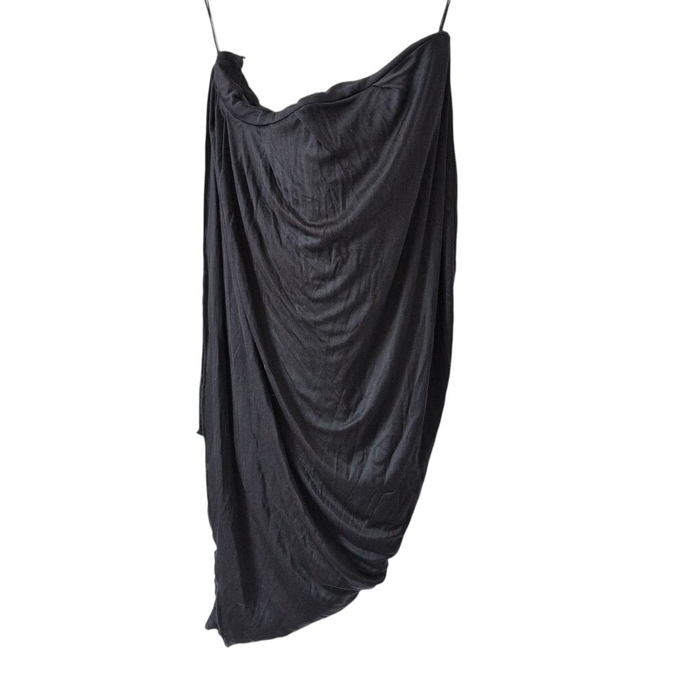 Les Hommes Viscose Black Strapless Lined Dress Womens 44 - Formal Event Designer
